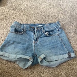 blue jean shorts